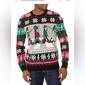 Ugly Christmas Sweater Men's Crewneck - Red, Green, Black, White